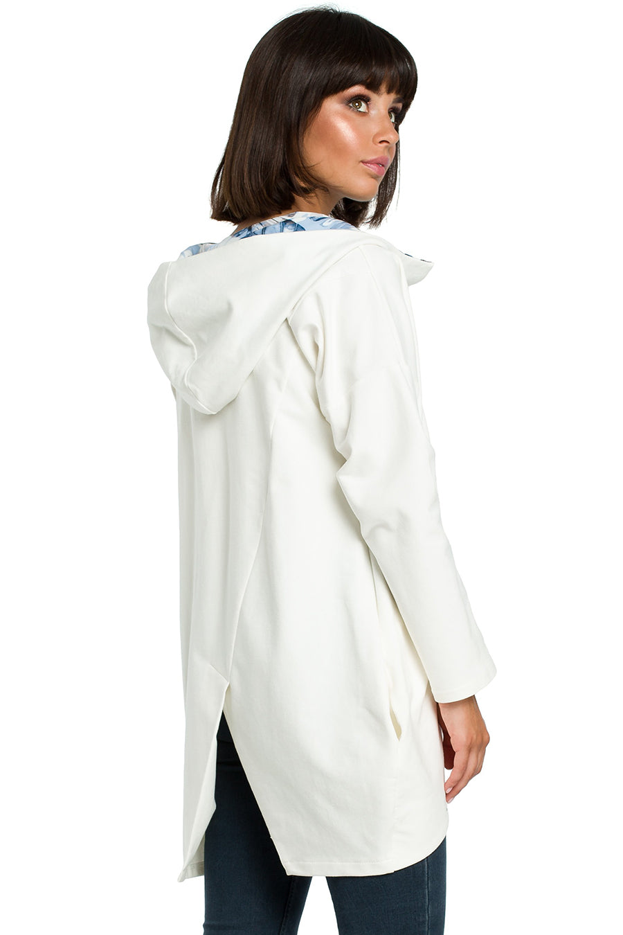 Γυναικείο φούτερ με κουκούλα Sevgi, Λευκό 4