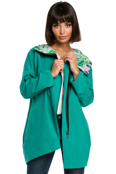 Γυναικείο φούτερ με κουκούλα Sevgi, Πράσινο 3