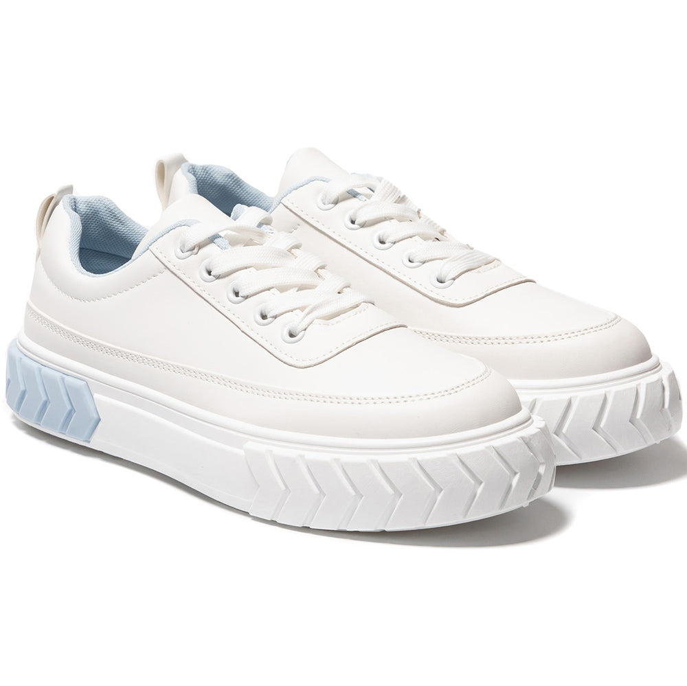 Γυναικεία αθλητικά παπούτσια Ikaria, Λευκό/Γαλάζιο 2