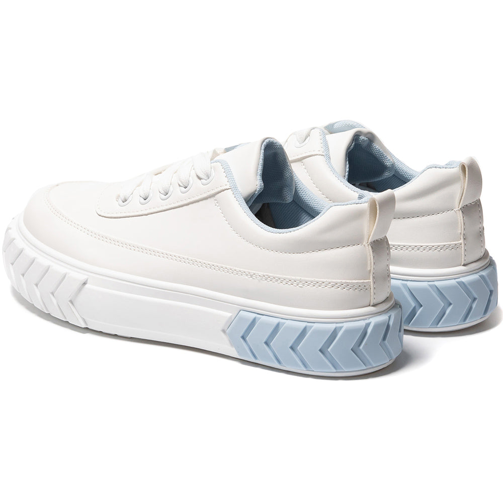 Γυναικεία αθλητικά παπούτσια Ikaria, Λευκό/Γαλάζιο 4