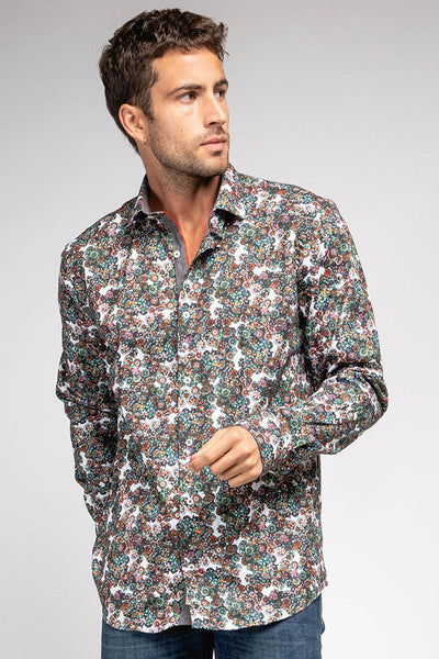 Ανδρικό πουκάμισο Ignacio, Πορτοκάλι/Πράσινο 1