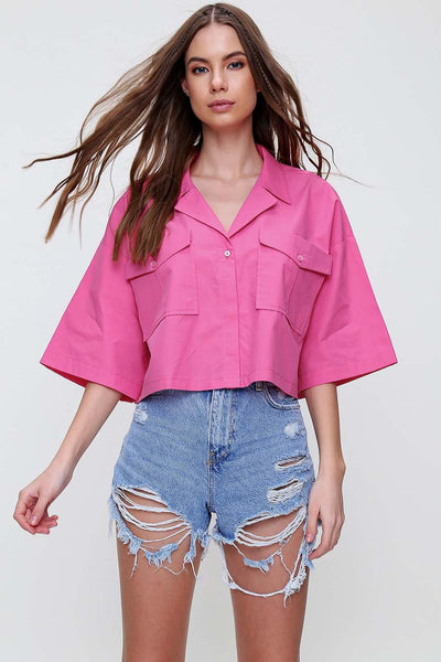 Γυναικείο πουκάμισο Indiana, Ροζ 1