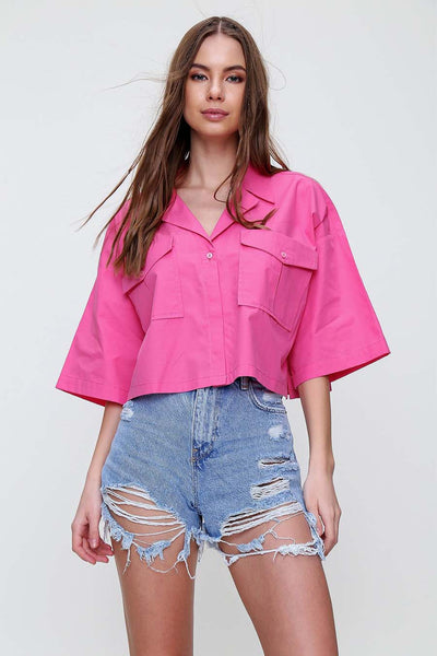 Γυναικείο πουκάμισο Indiana, Ροζ 2