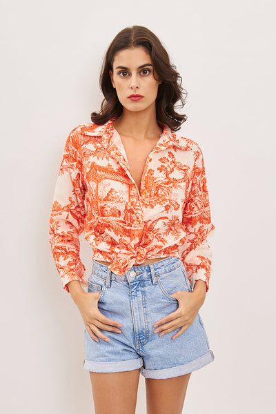 Γυναικείο πουκάμισο Jasmina, Πορτοκάλι 1