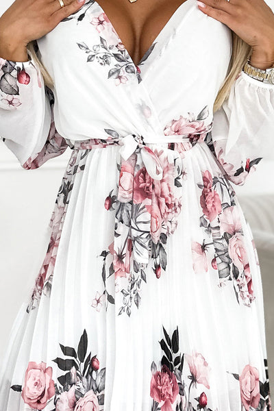 Γυναικείο φόρεμα Jennifer, Λευκό/Ροζ 7