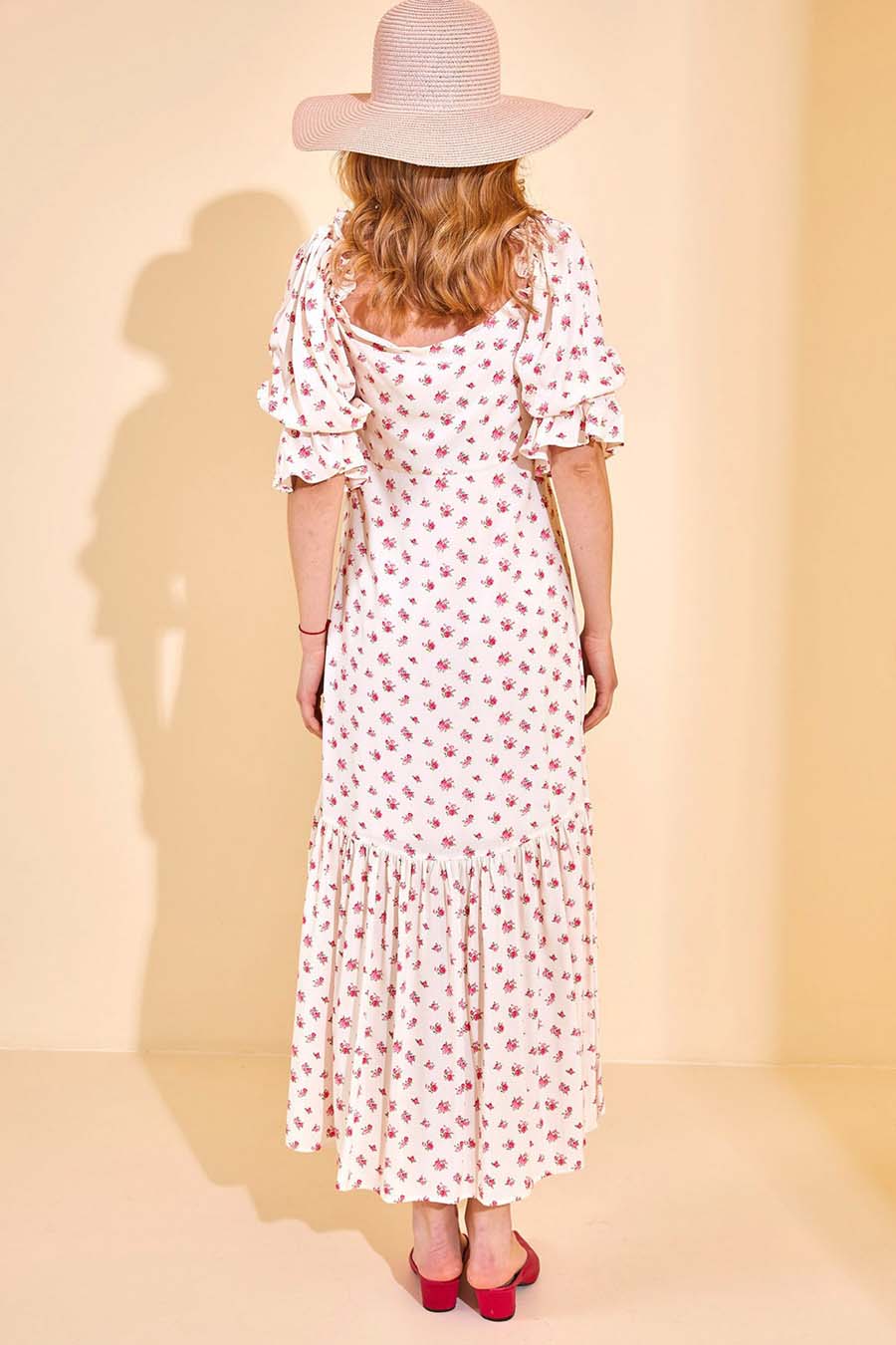 Γυναικείο φόρεμα Kaelyn, Λευκό/Ροζ 7