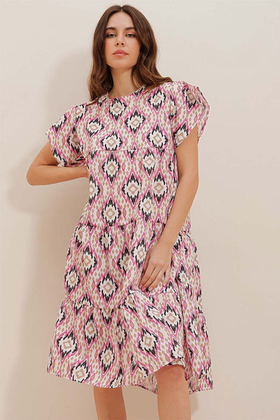 Γυναικείο φόρεμα Kaelah, Ροζ/Μπεζ 4