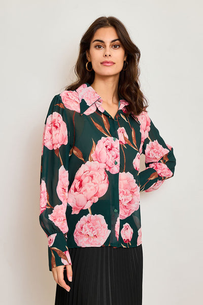 Γυναικείο πουκάμισο Kateryna, Ροζ/Πράσινο 1