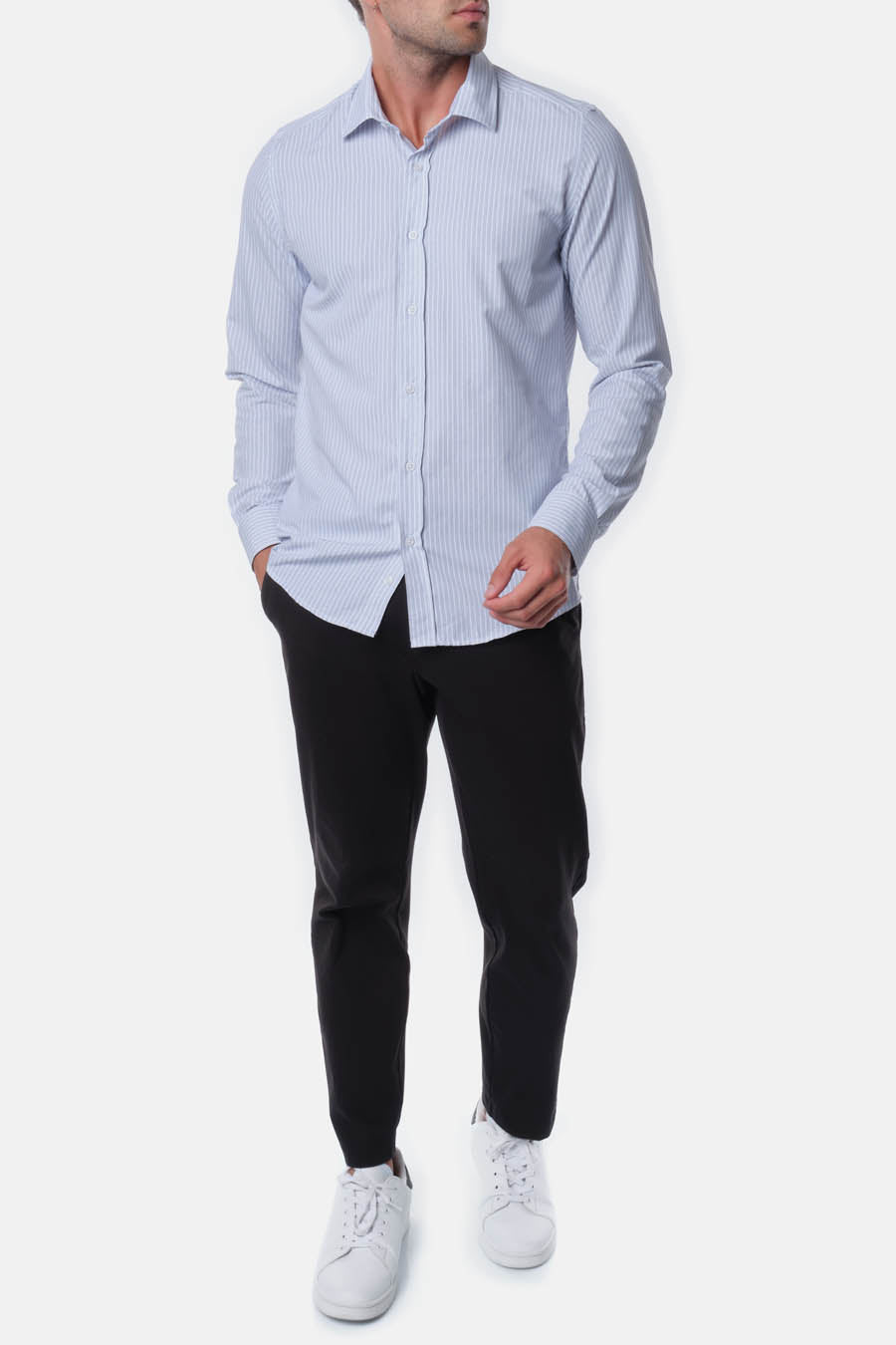 Ανδρικό πουκάμισο Keon, Λευκό/Μπλε 5