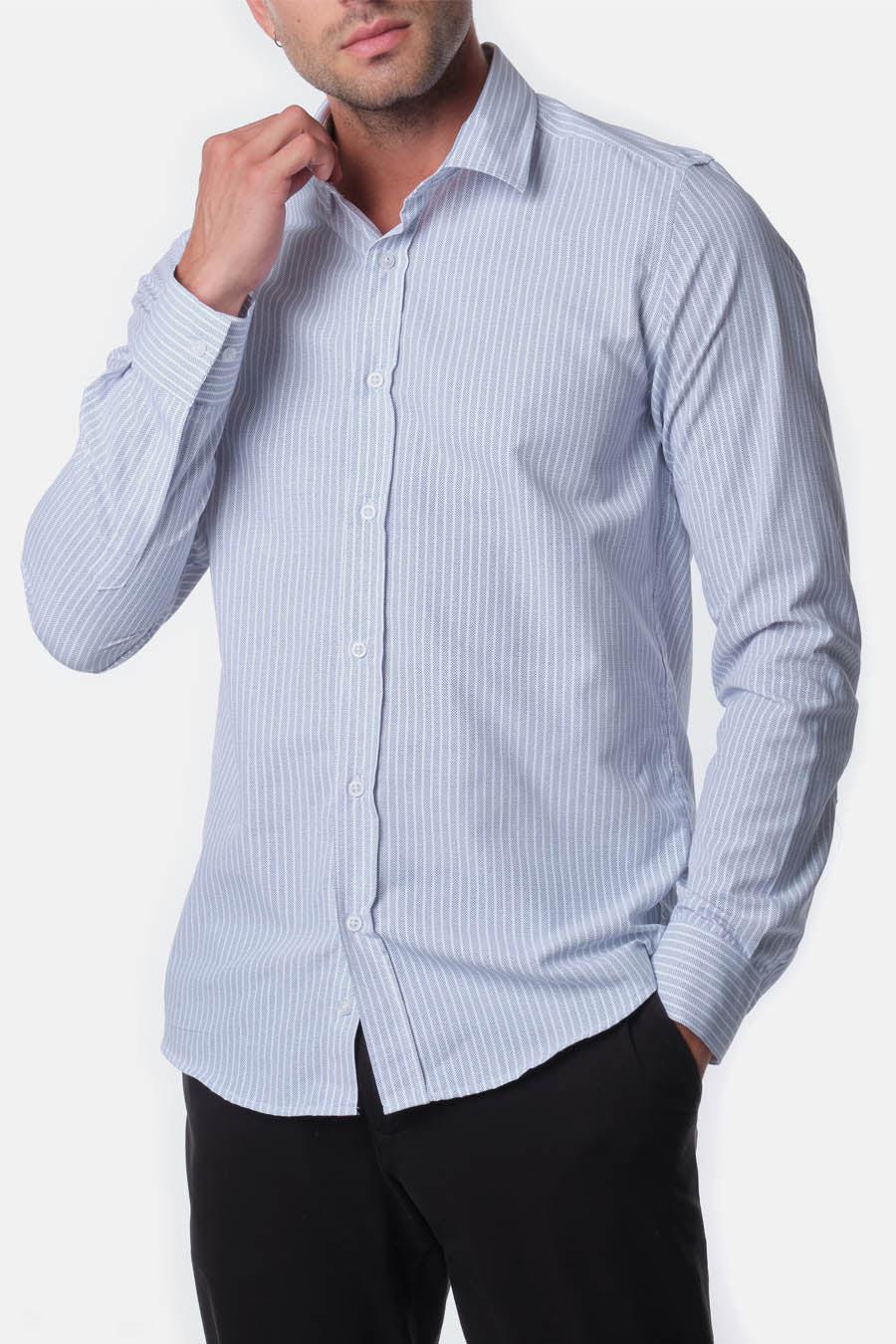 Ανδρικό πουκάμισο Keon, Λευκό/Μπλε 1