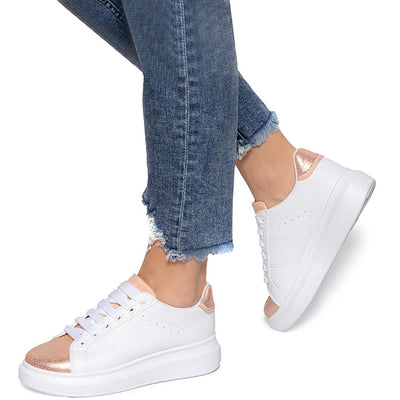 Γυναικεία αθλητικά παπούτσια Kesha, Λευκό/Ροζ 1