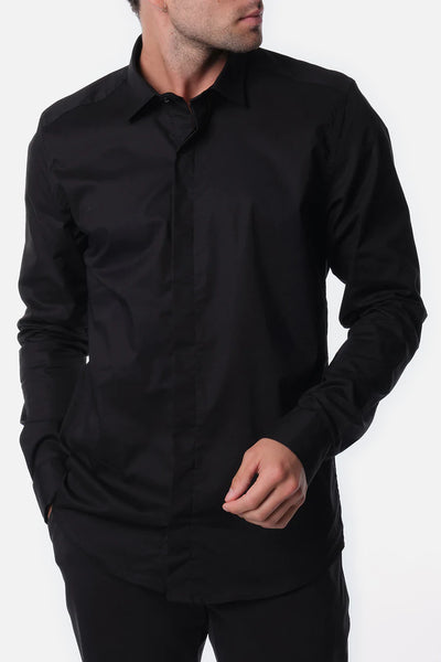 Ανδρικό πουκάμισο Konrad, Μαύρο 1