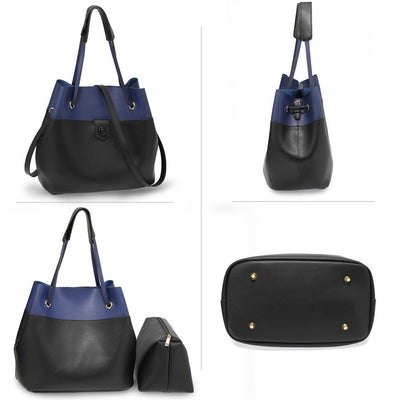 Γυναικεία τσάντα Lavy, Μαύρο/Ναυτικό μπλε 2