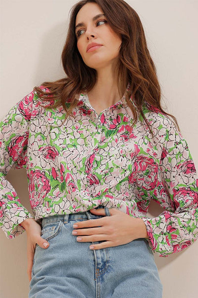 Γυναικείο πουκάμισο Lowanna, Πράσινο/Ροζ 5