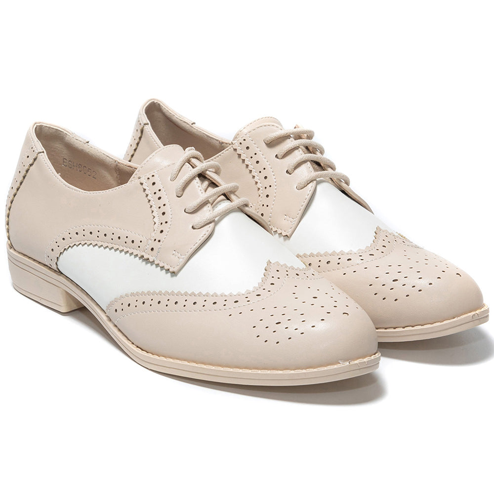 Γυναικεία παπούτσια Marlee, Μπεζ/Λευκό 2