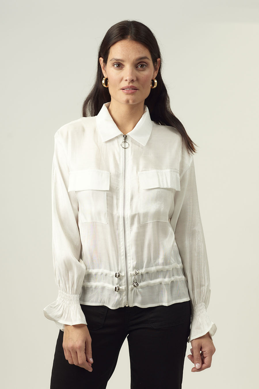 Γυναικείο πουκάμισο Medeea, Λευκό 4