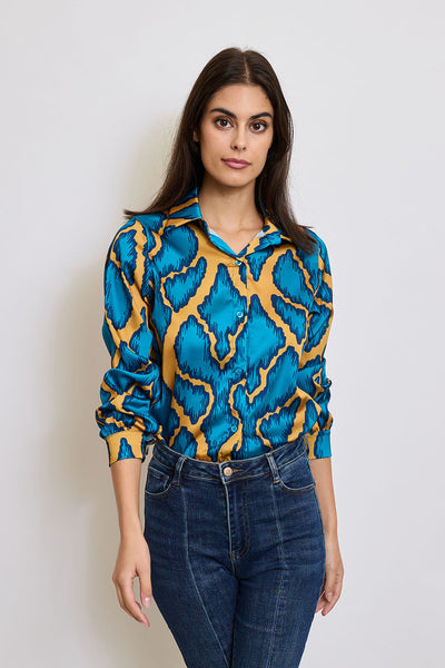 Γυναικείο πουκάμισο Melania, Γαλάζιο 1
