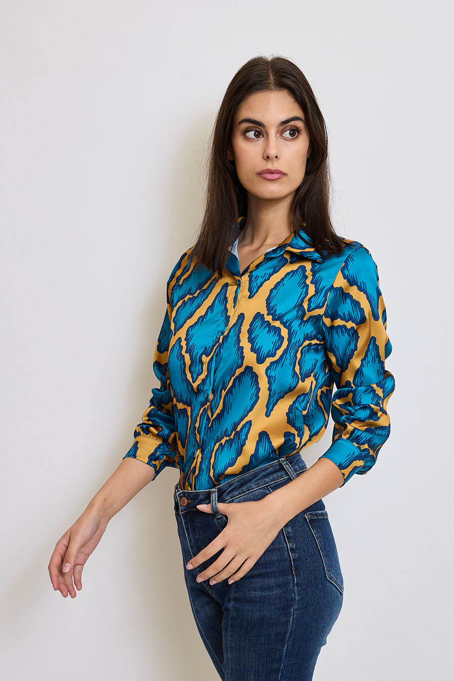Γυναικείο πουκάμισο Melania, Γαλάζιο 2