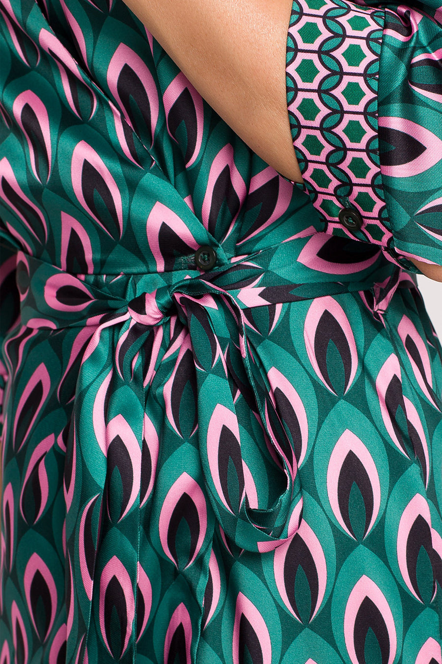 Γυναικείο φόρεμα Merisa, Πράσινο/Ροζ 5