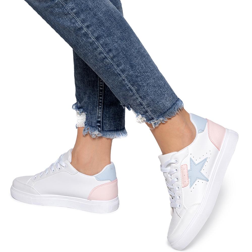 Γυναικεία αθλητικά παπούτσια Mika, Λευκό/Ροζ 1