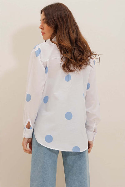 Γυναικείο πουκάμισο Millie, Λευκό/Γαλάζιο 5