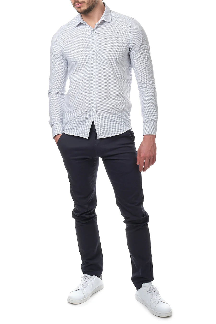 Ανδρικό πουκάμισο Nigel, Λευκό 5