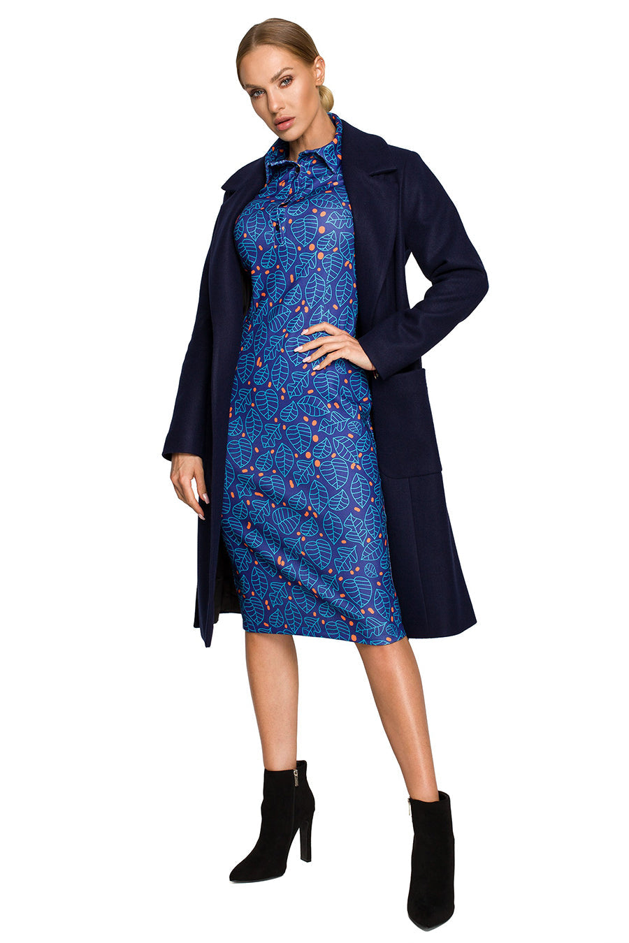Γυναικείο παλτό Polymnia, Ναυτικό μπλε 3