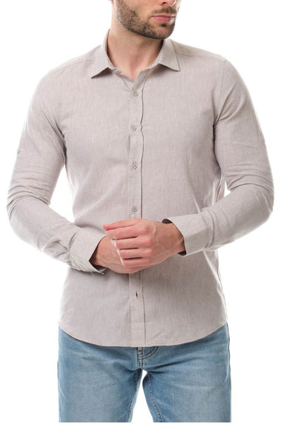 Ανδρικό πουκάμισο Raphael, Μπεζ 1
