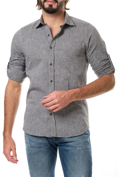 Ανδρικό πουκάμισο Raphael, Γκρί 3