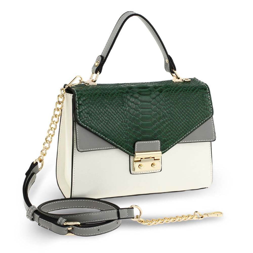 Γυναικεία τσάντα Rhonda, Πράσινο/Λευκό 1
