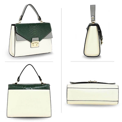 Γυναικεία τσάντα Rhonda, Πράσινο/Λευκό 2