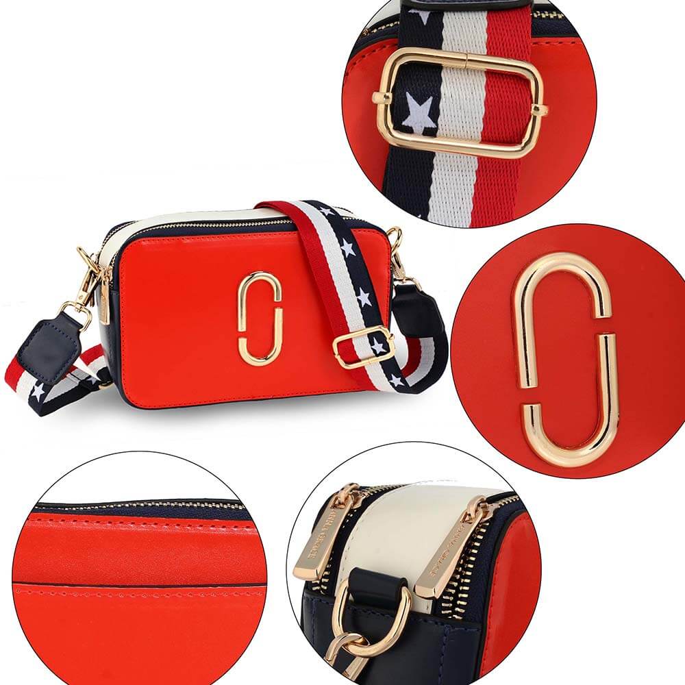 Γυναικεία τσάντα Rochell, Κόκκινο/Λευκό 3