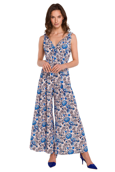 Γυναικεία ολόσωμη φόρμα Tanja, Μπλε/Λευκό 1