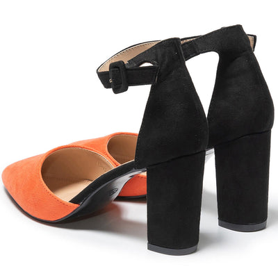 Γυναικεία παπούτσια Tassa, Μαύρο/Πορτοκάλι 4