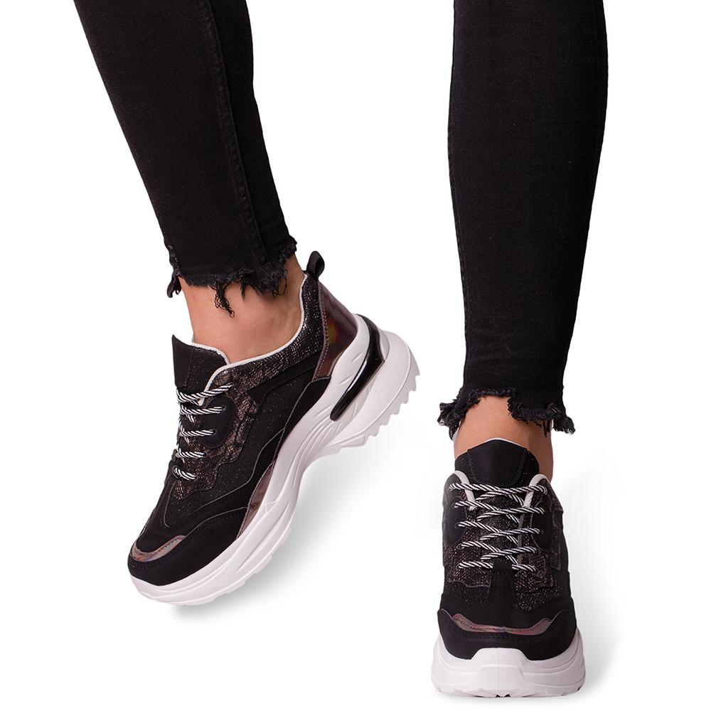 Γυναικεία αθλητικά παπούτσια Tazara, Μαύρο 1