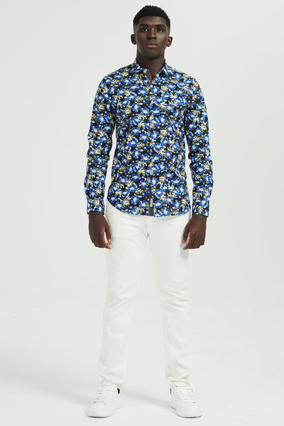 Ανδρικό πουκάμισο Terrell, Μπλε 1