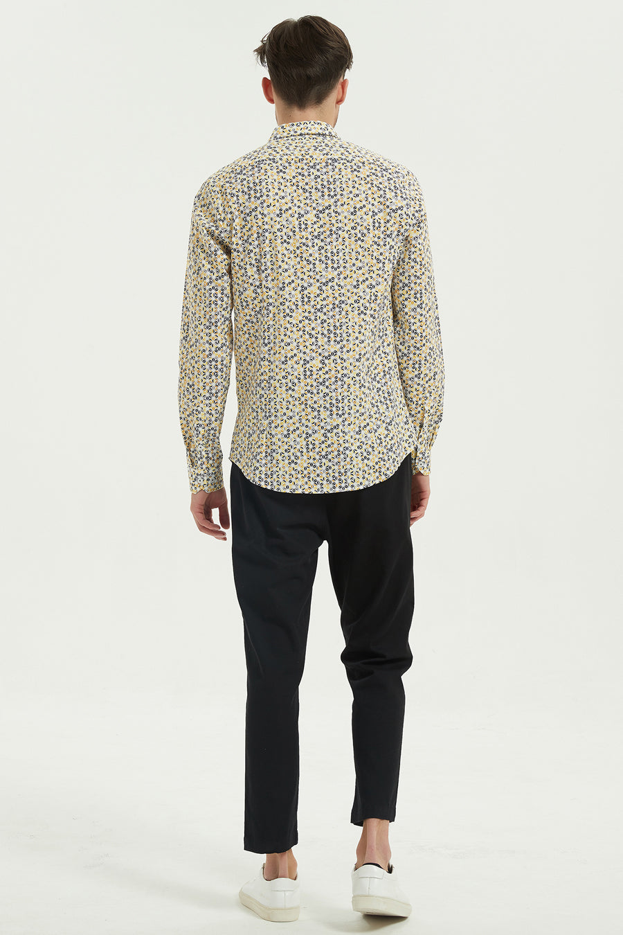 Ανδρικό πουκάμισο Terrell, Μαύρο/Κίτρινο 3