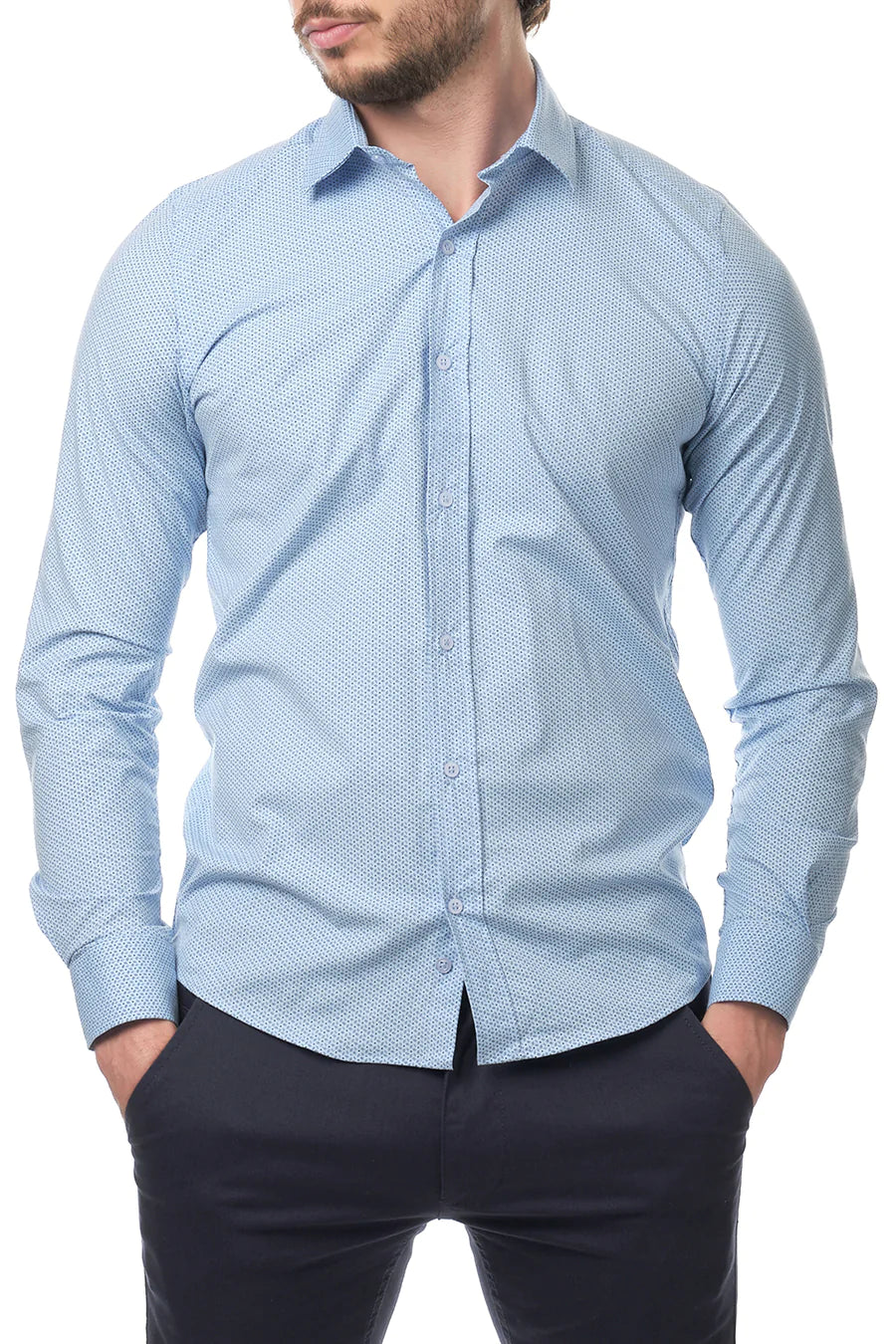 Ανδρικό πουκάμισο Valentino, Γαλάζιο 1