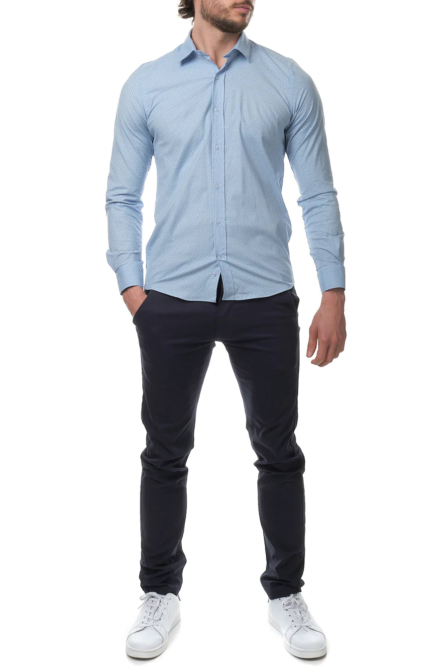 Ανδρικό πουκάμισο Valentino, Γαλάζιο 5