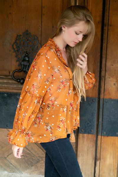 Γυναικείο πουκάμισο Zuzanna, Πορτοκάλι 2