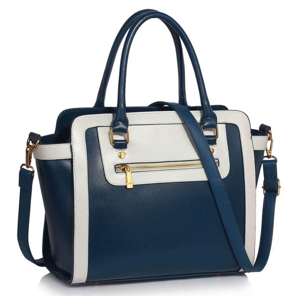 Γυναικεία τσάντα Camelia, Ναυτικό μπλε/Λευκό 1