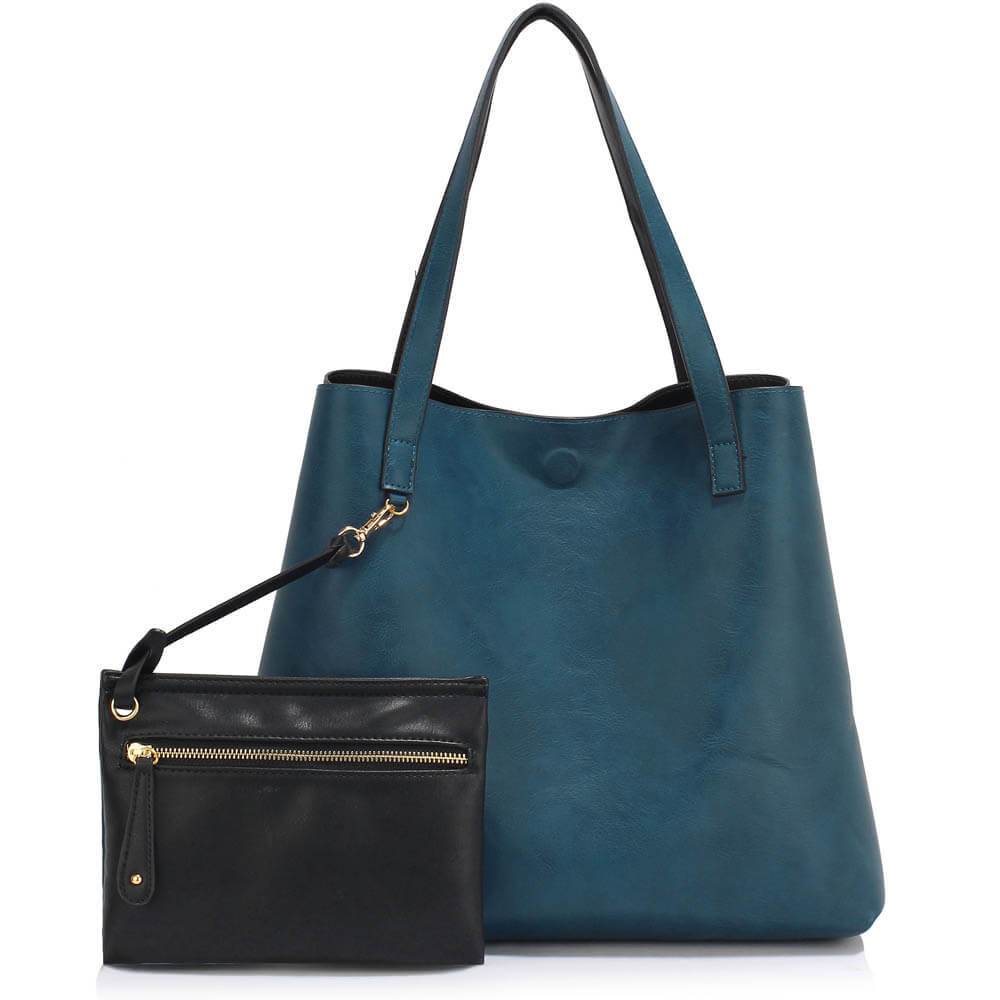 Γυναικεία τσάντα Carlie, Μαύρο/Ναυτικό μπλε 1