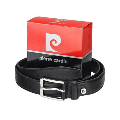 Pierre Cardin | Ανδρική ζώνη από γνήσιο φυσικό δέρμα GCB255, Μαύρο 2