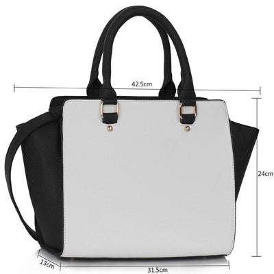 Γυναικεία τσάντα Debbie, Μαύρο/Λευκό 4