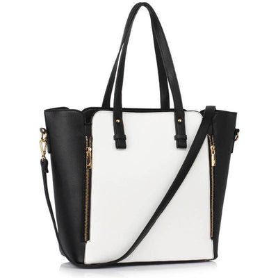 Γυναικεία τσάντα Amanda, Λευκό/Μαύρο 1