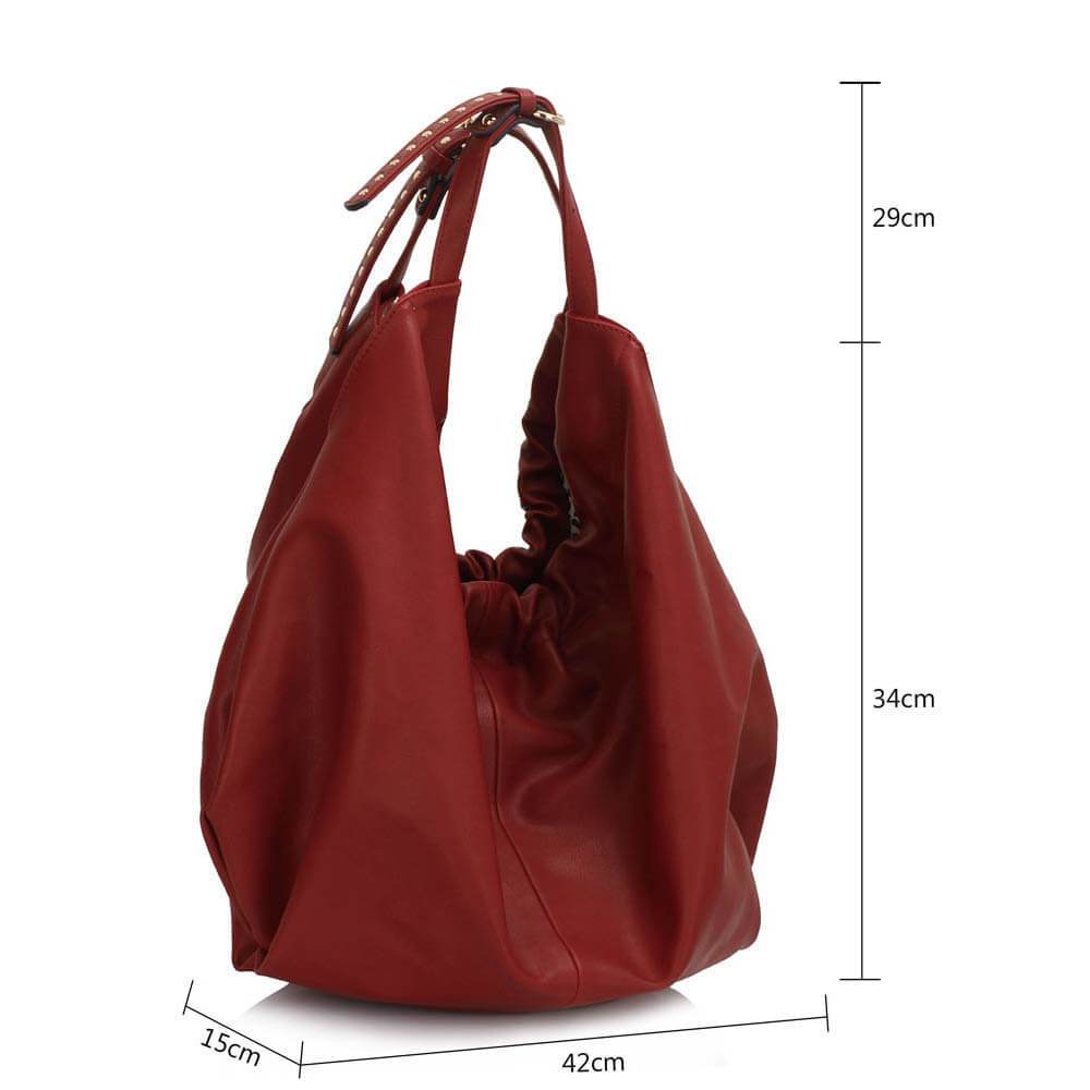 Γυναικεία τσάντα Leah, Κόκκινο 4