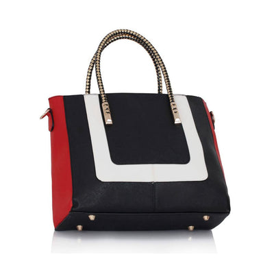 Γυναικεία τσάντα Melanie, Μαύρο/Λευκό/Κόκκινο 2