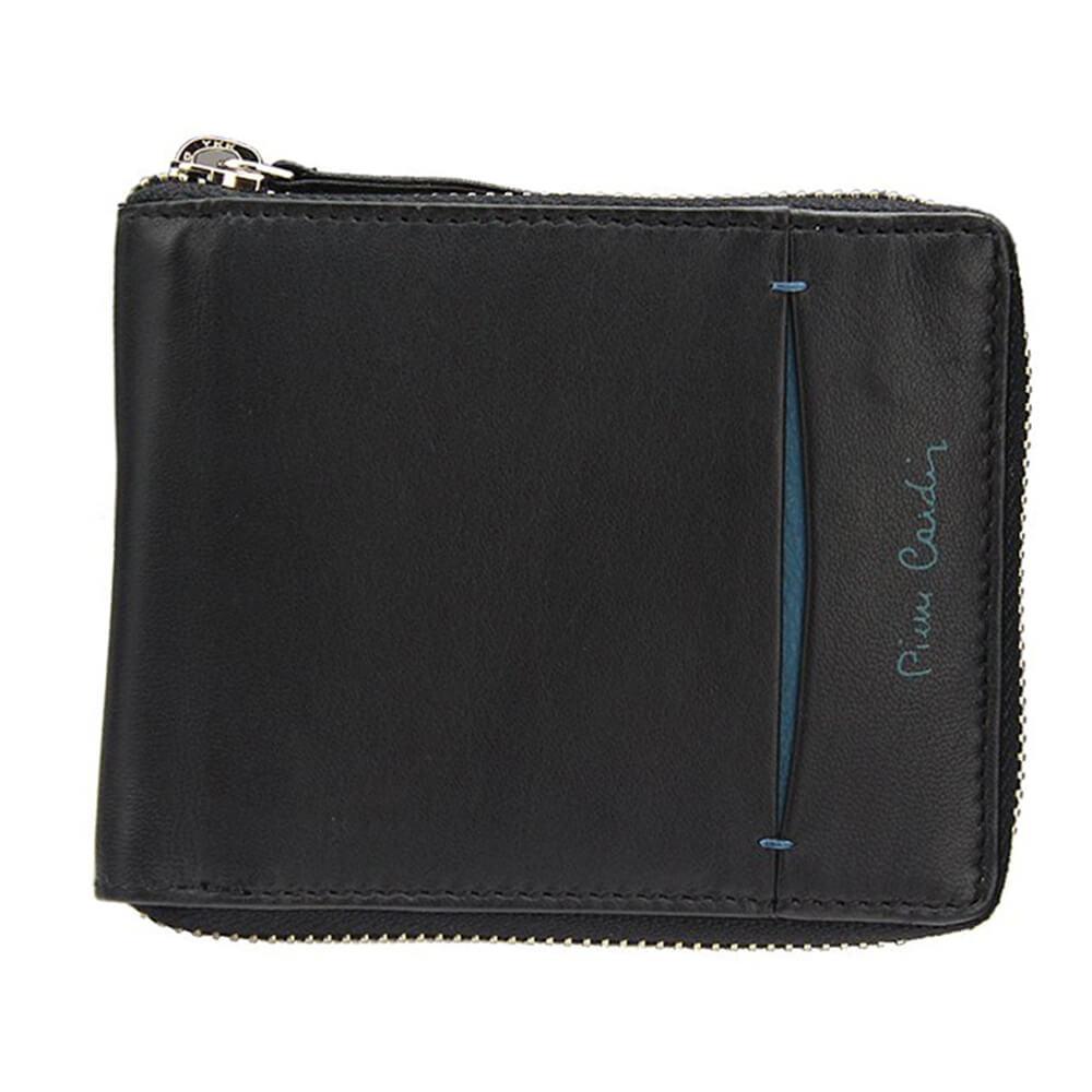 Pierre Cardin | Ανδρικό πορτοφόλι από γνήσιο φυσικό δέρμα GPB337, Μαύρο/Μπλε 1