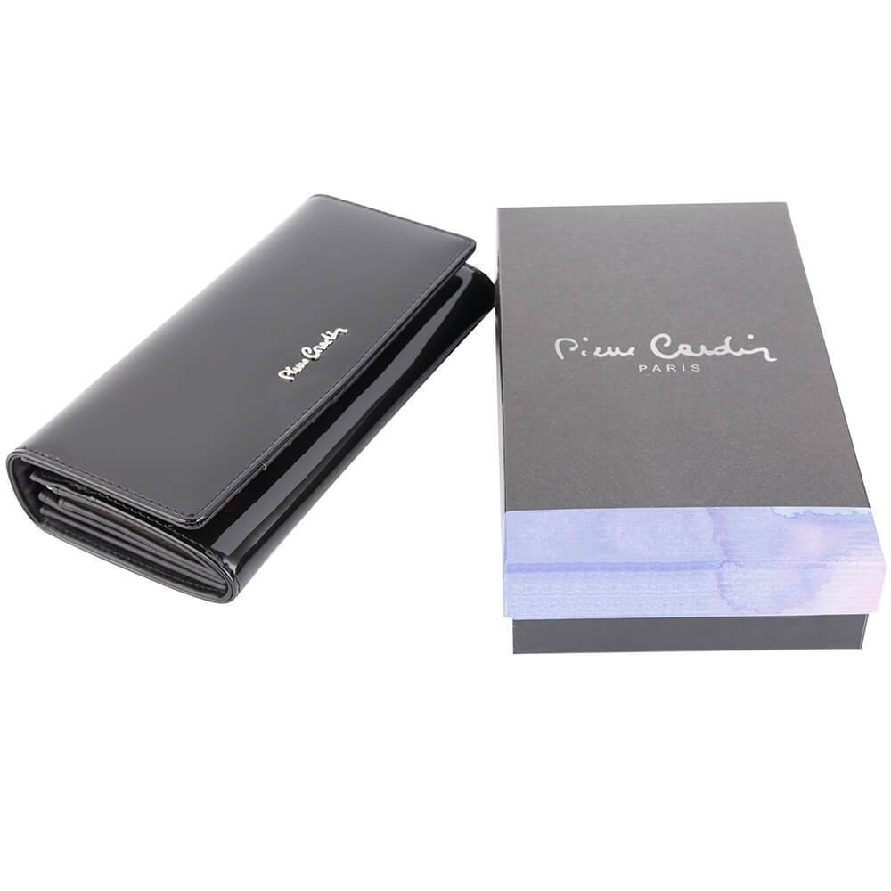 Pierre Cardin | Γυναικείο πορτοφόλι από γνήσιο φυσικό δέρμα GPD044, Μαύρο 2