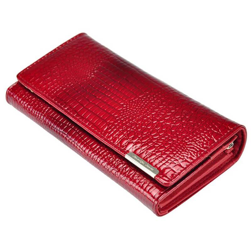 Γυναικείο πορτοφόλι από γνήσιο φυσικό δέρμα GPD192, Κόκκινο 2